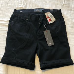 Torrid Black Denim Bermuda Shorts